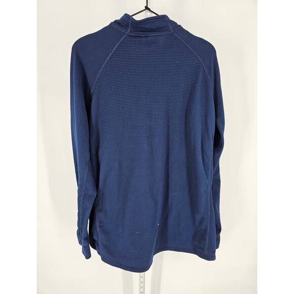 Alpine Design Mens Sz XL 1/2 Zip Pullover Jacket Blue Waffle Knit Athletic - Picture 4 of 4